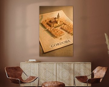 Cordoba Mezquita Mosque-Cathedral 3D Map – Historic Spain Art by Travel Shop