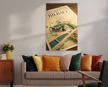 Bilbao Guggenheim Museum 3D Map – Modern Architecture Art by Travel Shop