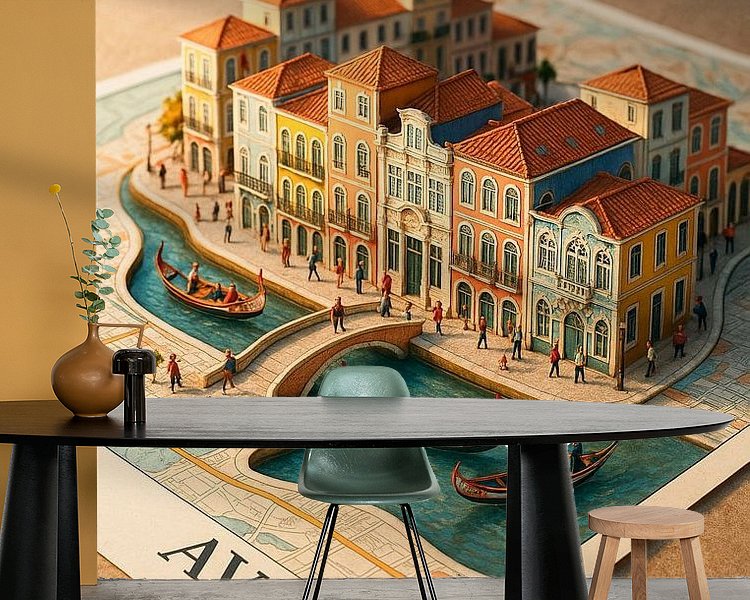 Voorbeeld van het werk in een kamer