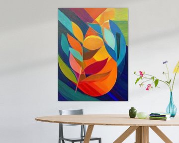 Abstrakte farbenfrohe botanische Kunst: Multicolour 1