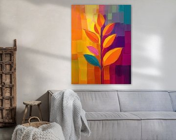 Abstrakte farbenfrohe botanische Kunst: Multicolour 3