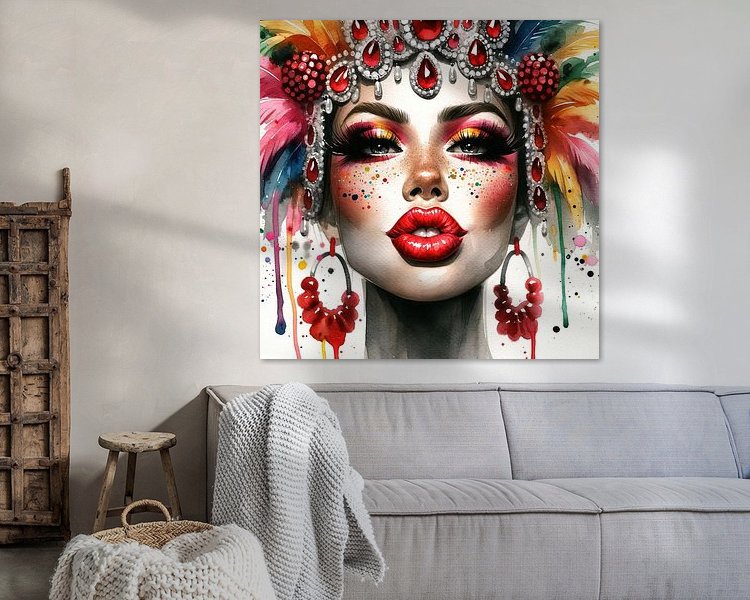 Voorbeeld van het werk in een kamer