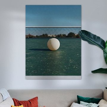 Tischtennisball auf Ping-Pong-Tisch