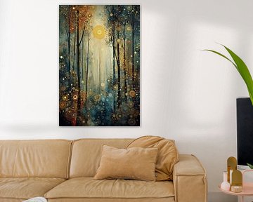 Waldlandschaft im Stil von Klimt Nr. 1 von Studio BB