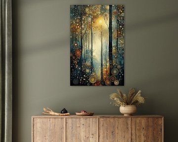 Waldlandschaft im Stil von Klimt Nr. 2 von Studio BB
