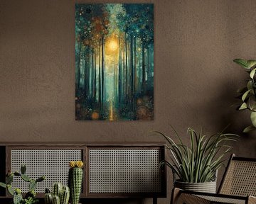 Forest landscape in the style of Klimt no. 4 by Studio BB