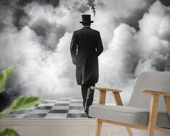 Voorbeeld van het werk in een kamer