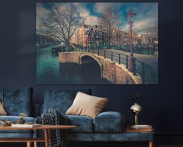 Grachtenbild in amsterdam