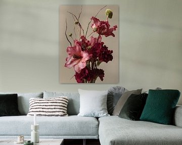 Flowers pink and red