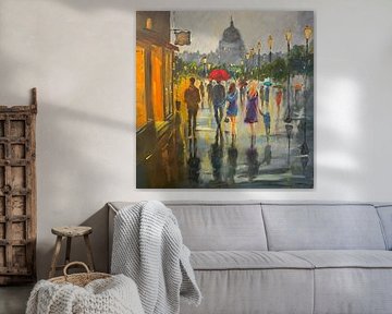 Rainy Reverie by the Panthéon by Gina Strumpf