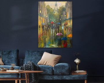 Pariser Regen: Spaziergang zum Eiffelturm von Gina Strumpf