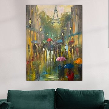 Pariser Regen: Spaziergang zum Eiffelturm