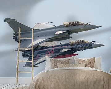 Flyby van het Rafale Tactical Display Team.