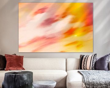 Goldener Himmel Abstrakte Landschaft in warmen Farben von FRESH Fine Art