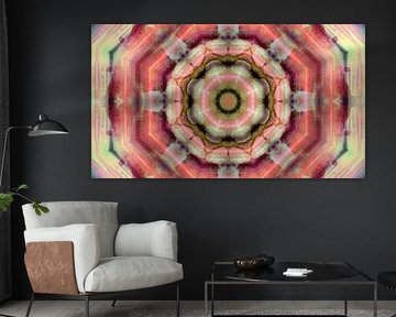 Abstractie van levensbloemen in aquarel en inkt van FRESH Fine Art