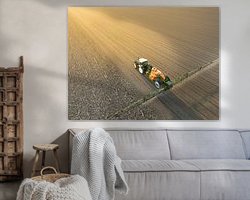 Voorbeeld van het werk in een kamer