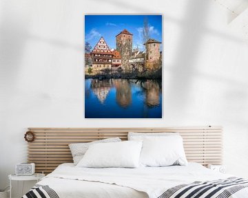 Nürnberg - Henkerbrücke, Wasserturm und Weinstadel von t.ART