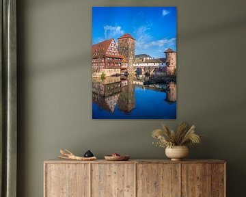 Nürnberg - Henkerbrücke, Wasserturm und Weinstadel von t.ART