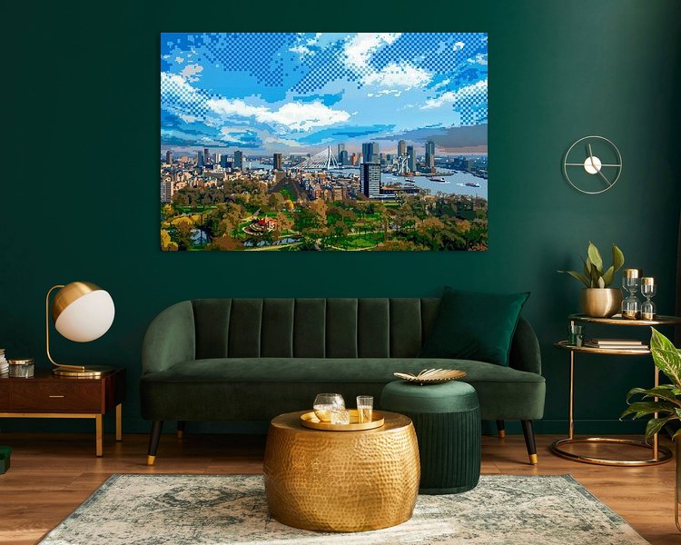 Voorbeeld van het werk in een kamer