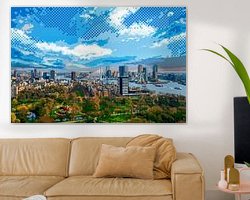 Voorbeeld van het werk in een kamer