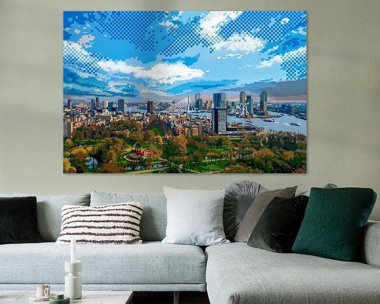 Voorbeeld van het werk in een kamer