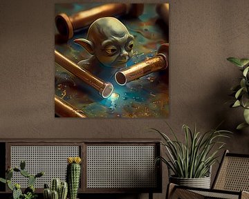 Kabouter in het water