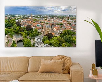 Nuages d'orage au-dessus de Zwolle pendant un orage d'été