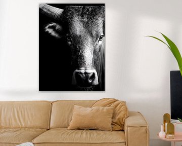 Taurus - Archaic strength in a black and white portrait