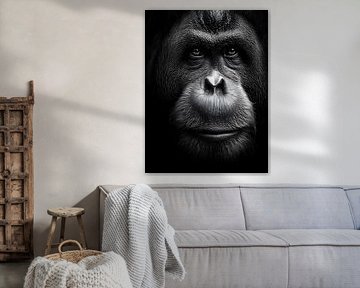 Gorilla – Tiefe Ruhe und stille Macht in Schwarzweiß