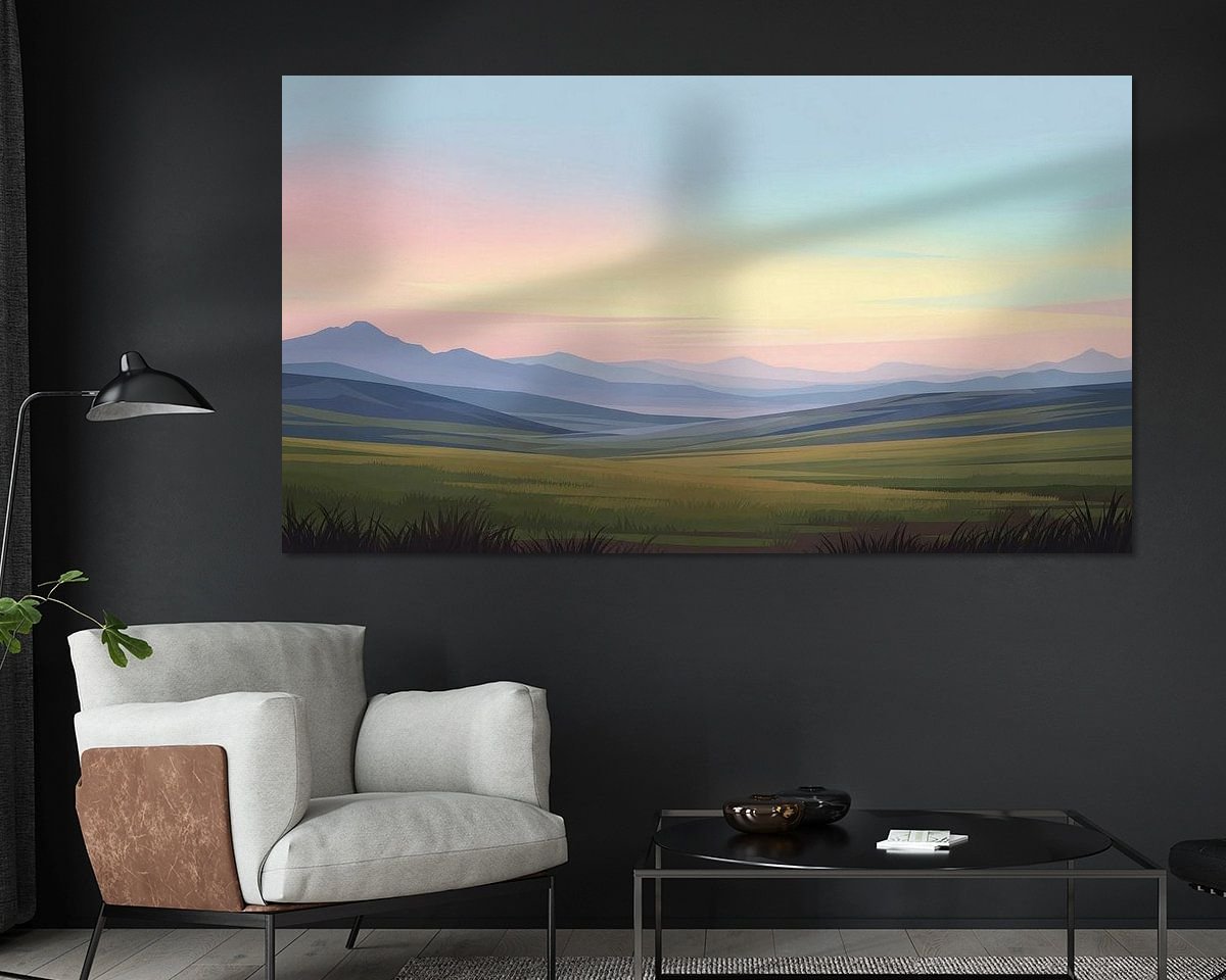 Voorbeeld van het werk in een kamer