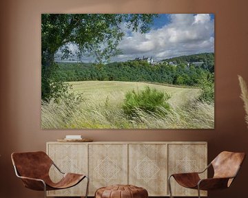 Blick auf das Dorf und die Burg Wildenburg (Hellenthal),Eifel