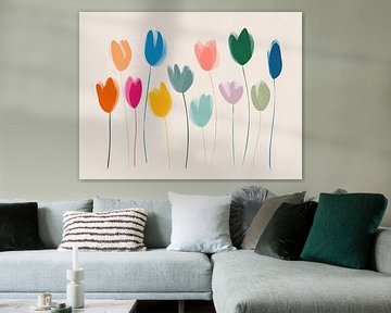 Tulips in a row by Caroline Guerain