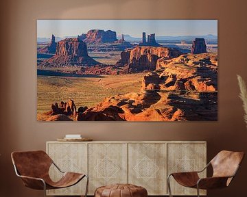 Lumière du soir à Hunts Mesa, Monument Valley