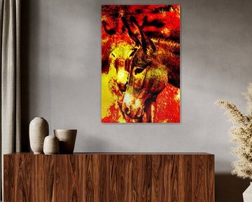 bunte Esel Pop Art von Dieter Walther
