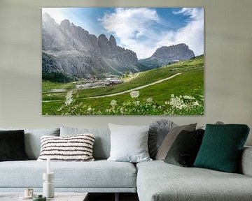 Die Gipfel der Sellagruppe über dem Grödnerjoch, Dolomiten von Stefano Orazzini