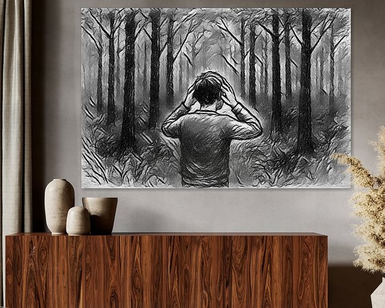 Example of the artwork in a room
