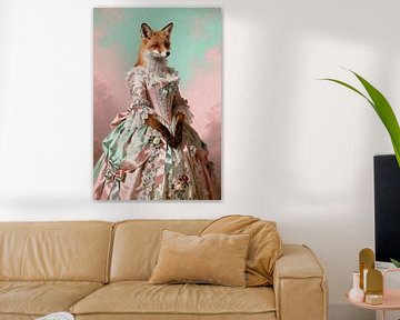 Southern Bell Fox Portrait by Mad Dog Art