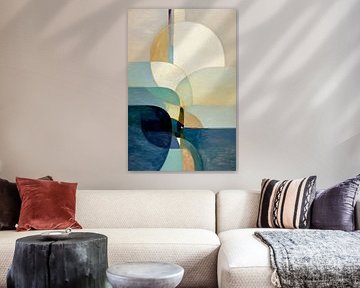 Water of calm Abstraction in blue