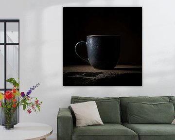 Chiaroscuro Ceramic Study Low Angle Moody Still Life (étude céramique en clair-obscur)