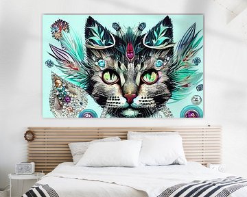 Modern cat art by Patricia Hofmeester