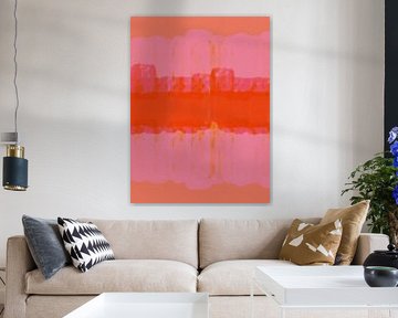 Neon orange and pink. Colorful abstract in vivid colors