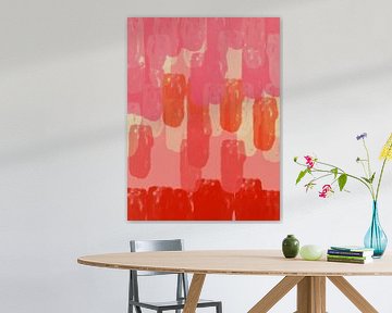 Neon-Pink, Orange, Weiß. Bunte abstrakte in lebendigen Farben