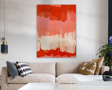 Rot, rosa, weiß. Bunte abstrakte in hellen lebendigen Pastell und Neon-Farben