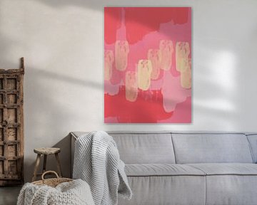 Buntes Abstraktes in hellen, lebhaften Pastell- und Neonfarben