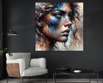 Intensives abstraktes Seitenportrait von Chromatic Fusion Studio