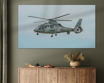 Franse Marine Eurocopter AS 365 N3 Dauphin helikopter.