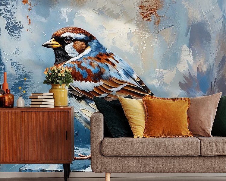 Voorbeeld van het werk in een kamer