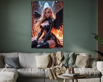 NOXELIA – Sexy Anime Engel Girl im schwarzen Gewand