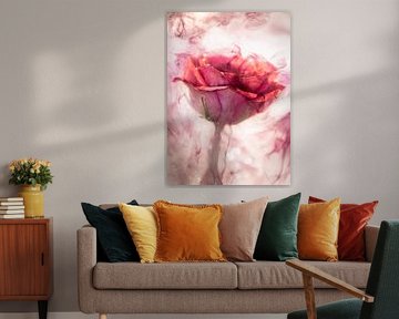 Rosa Rose unter Wasser von Patricia van Kuik