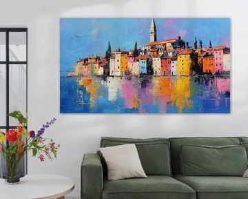 Rovinj Kroatien abstrakt buntes Panorama